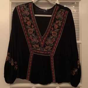 Black long 3/4 sleeve with embellishments